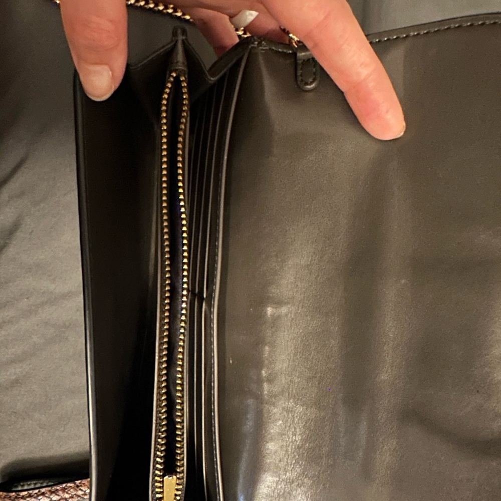 Coach Gold Chain Crocodile Leather Crossbody Gem